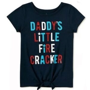 NWT. Way to Celebrate July 4th Daddy's Little Firecracker Top
